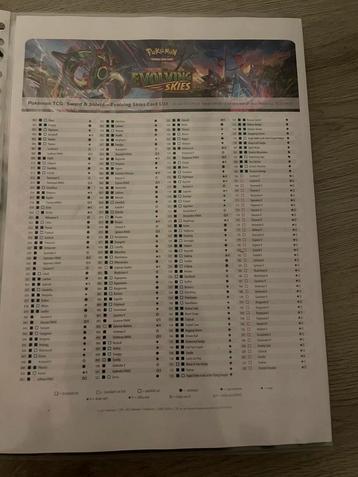Pokemon Evolving skies Masterset INCOMPLEET 65/70% beschikbaar voor biedingen