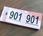 1 Blok van 100 dubbele garderobenummertjes, Eén persoon