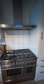 Boretti Fornuis 6-pits gas + dubbele oven incl afzuigkap, Witgoed en Apparatuur, Fornuizen, Ophalen, 60 cm of meer, Grill, Zo goed als nieuw