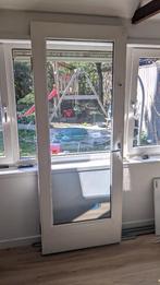 Hardhouten buitendeur incl. hang- en sluitwerk, Ophalen, Gebruikt, 80 tot 100 cm, Buitendeur