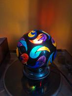 Glas in lood ronde lamp, Huis en Inrichting, Ophalen, Gebruikt, Glas, Minder dan 50 cm