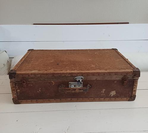 Stoere koffer van hout, Antiek en Kunst, Curiosa en Brocante, Ophalen of Verzenden