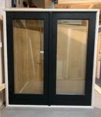 Houten Kozijn met Tuindeuren Openslaandedeuren, Gebruikt, Deurkozijn, 150 tot 225 cm, Inclusief glas