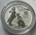 PM Zilveren 2oz Lunar III “Year of the Rabbit” uit 2023!!, Zilver, Losse munt, Verzenden