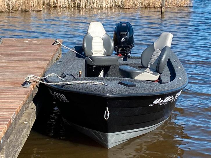 Roofvisboot Crescent 465 tiller incl 30 pk Suzuki bbm, Watersport en Boten, Vis- en Consoleboten, Zo goed als nieuw, 30 tot 50 pk