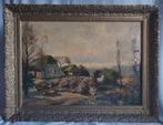 J.H. Wolhof (1881-1941) - Herder met schapen - Veluwe - 1930, Antiek en Kunst, Ophalen
