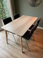 Eettafel met 4 stoelen, Huis en Inrichting, Tafels | Eettafels, Ophalen, Zo goed als nieuw, Rechthoekig, 50 tot 100 cm