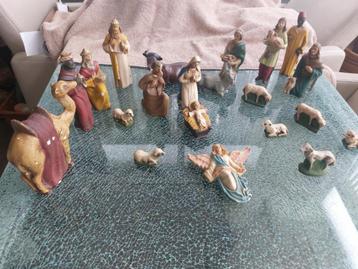 21 delige  kerstgroep uit grootmoeders tijd beschikbaar voor biedingen