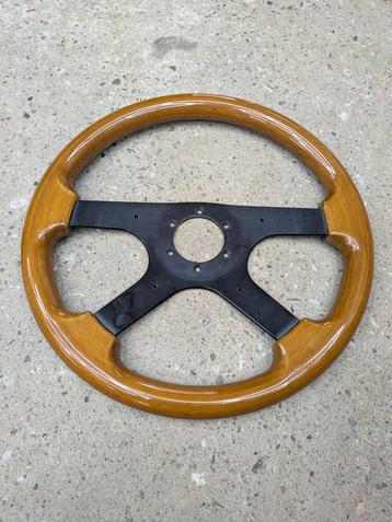 Luisi stuurwiel 36cm hout bruin/zwart incl toeter beschikbaar voor biedingen