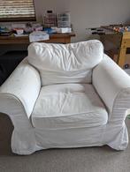 Ektorp fauteuil + Ektorp tweezitsbank, Gebruikt, 75 tot 100 cm, 125 cm of meer, Ophalen