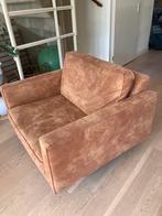 Loveseat roestkleur leer/suede van Umix, Huis en Inrichting, Fauteuils, Leer, Zo goed als nieuw, Ophalen