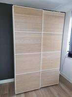 Complete Ikea Pax kledingkast met schuifdeuren (nieuw €840), Ophalen, Licht eikenhout, 200 cm of meer, Zo goed als nieuw