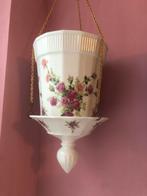 Vintage Hangende Bloempot met Ketting, Binnen, Ophalen of Verzenden, Zo goed als nieuw, Overige vormen