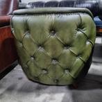 Showroommodel Chesterfield fauteuil groen + BEZORGING GRATIS, ., Chesterfield, Nieuw, 75 tot 100 cm