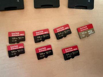 7 stuks: Sandisk Micro SD-cards/ geheugenkaart  beschikbaar voor biedingen