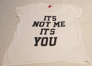 T-shirt wit met tekstopdruk maat m tshirt shirt kleding beschikbaar voor biedingen