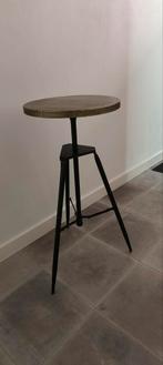 Industrieel krukje zwart/messinglook, Huis en Inrichting, Woonaccessoires | Zuilen en Pilaren, Ophalen, Zo goed als nieuw