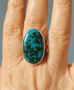 925 zilveren ring met Malachiet Chrysocolla steen, O.T., Nieuw, Ophalen of Verzenden, Orientaltemptation@hotmail.com