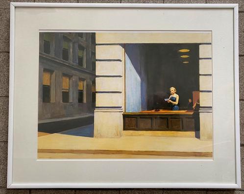 Edward Hopper print van schilderij New York Office , 50x40cm, Huis en Inrichting, Woonaccessoires | Schilderijen, Tekeningen en Foto's
