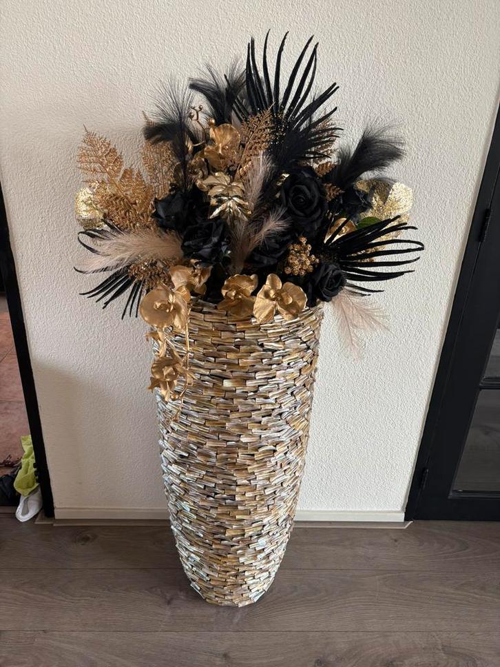 Schelpenvaas met opmaak, Huis en Inrichting, Woonaccessoires | Vazen, Zo goed als nieuw, Overige kleuren, 75 cm of meer, Glas