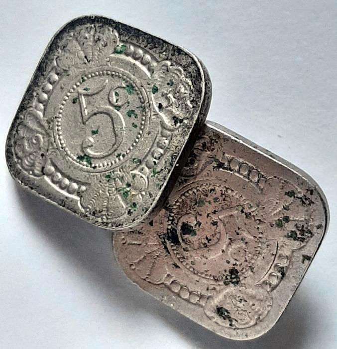 Manchetknoop stuivers, Postzegels en Munten, Penningen en Medailles, Overige materialen, Nederland, Verzenden