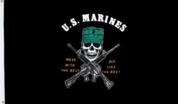 vlag US Marine Corps - Mess with the best vlag