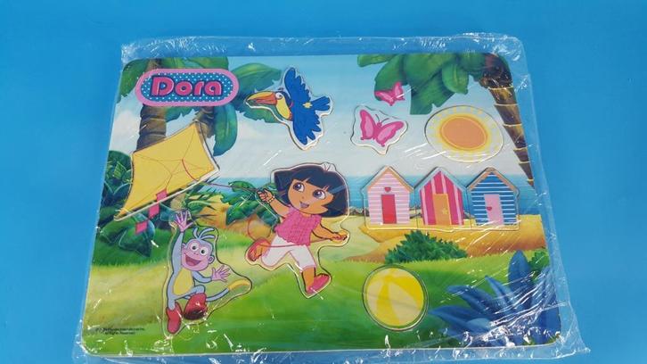 Houten Puzzel, Dora the Explorer. 6C3, Kinderen en Baby's, Speelgoed | Kinderpuzzels, Gebruikt, 6 jaar of ouder, Meer dan 50 stukjes