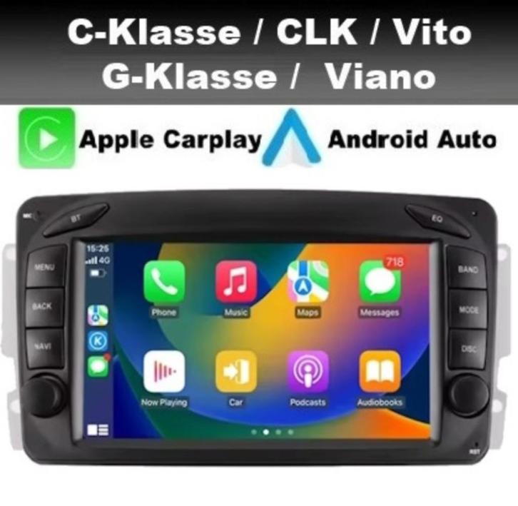 Mercedes Cklasse W203 CLK radio navigatie carplay android 14, Auto diversen, Autoradio's, Nieuw, Ophalen of Verzenden