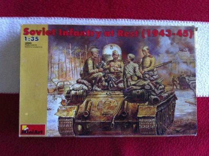miniart	35001	soviet infantry at rest	1/35, Hobby en Vrije tijd, Modelbouw | Figuren en Diorama's, Nieuw, 1:35 tot 1:50, Ophalen of Verzenden