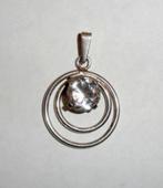 Hanger Zilver Zirkonia Cirkels Modern, Overige voorstellingen, Met edelsteen, Ophalen of Verzenden, Zo goed als nieuw