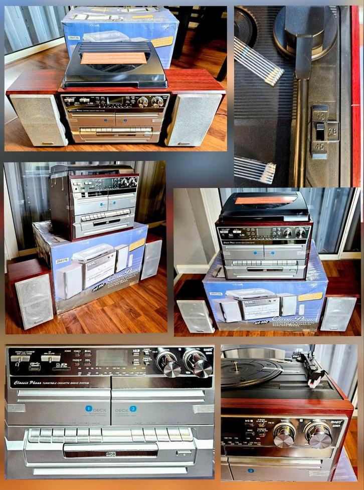 CD/MP3 DRAAITAFEL MET AMFM RADIO DUBBEL CASSETTEDECK EN USB/, Audio, Tv en Foto, Radio's, Nieuw, Radio, Met cd-speler, Ophalen of Verzenden