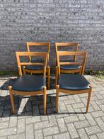 IKEA eetkamer stoelen 4 vintage retro stockholm design, Huis en Inrichting, Stoelen, Bruin, Leer, Ophalen of Verzenden, Zo goed als nieuw