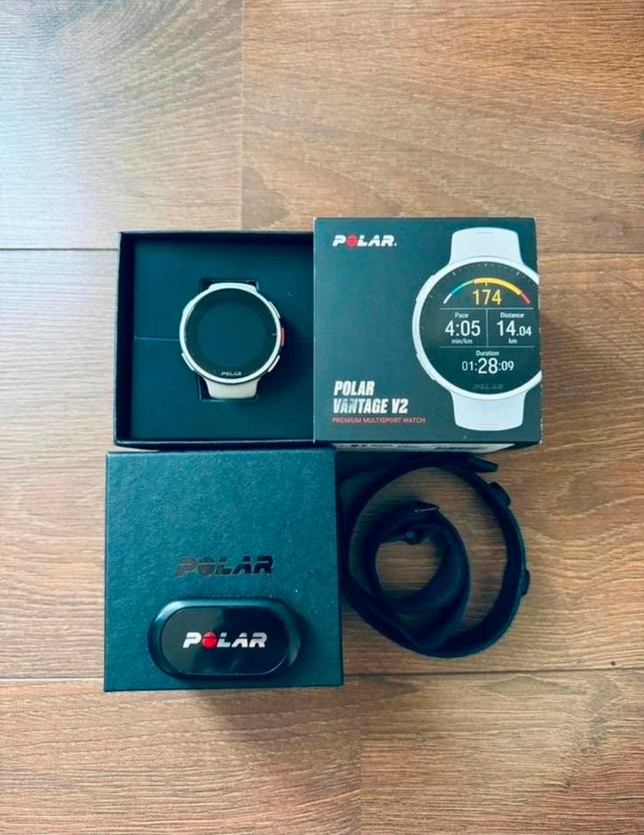 Polar Vantage V2, Sieraden, Tassen en Uiterlijk, Sporthorloges, Gebruikt, Android, Zwart, Ophalen of Verzenden