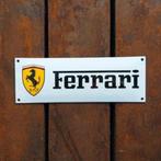Emaille Schild FERRARI Wit Dealer Reclamebord Vintage Italië, Verzenden, Gebruikt, Reclamebord