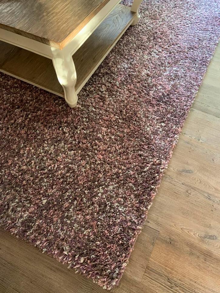 Vloerkleed 200x290 + sierkussens oud roze (z.g.a.n.), Huis en Inrichting, Stoffering | Tapijten en Kleden, Zo goed als nieuw, 200 cm of meer