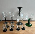 Glazen Luminarc France Onyx glas op zwarte voet, Verzamelen, Glas en Borrelglaasjes, Overige typen, Ophalen of Verzenden, Zo goed als nieuw