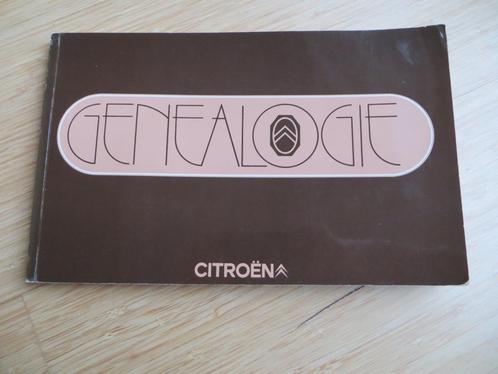 Folder / boek Citroen Genealogie typenoverzicht 1919-1972, Boeken, Auto's | Folders en Tijdschriften, Zo goed als nieuw, Citroën