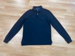 Marineblauw poloshirt lange mouwen Tommy Hilfiger - maat M, Tommy Hilfiger, Ophalen of Verzenden, Zo goed als nieuw, Maat 48/50 (M)