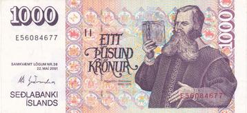SEDLABANKI ISLAND 1000 KRONUR 2001 beschikbaar voor biedingen