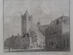 gravure de oude kerk te Middelburg, Pronk 1743, uitg Tirion, Verzenden