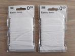 2x nieuwe verpakking elastiek - 4 mm, Ophalen of Verzenden, Nieuw, Lint, Band of Elastiek