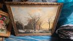 Schilderij Winterlandschap, 68x58 cm, Ophalen