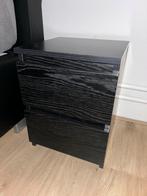 Nachtkastje met laden 30X30X40CM zwart eiken, Huis en Inrichting, Kasten | Roldeurkasten en Archiefkasten, Ophalen of Verzenden