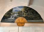 Decoratieve handgeschilderde waaier met olifanten, Huis en Inrichting, Woonaccessoires | Wanddecoraties, Ophalen of Verzenden