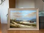Schilderij duinen in mooie lijst 104x74, Antiek en Kunst, Kunst | Schilderijen | Klassiek, Ophalen of Verzenden