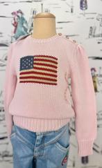 Ralph Lauren roze trui met vlag meisje maat 5 NIEUW, Trui of Vest, Nieuw, Ralph Lauren, Ralph Lauren EU