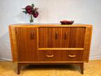 Gratis bezorging!Mid-Century Retro Vintage Teak Dressoir1960, Gebruikt, 100 tot 150 cm, -, -