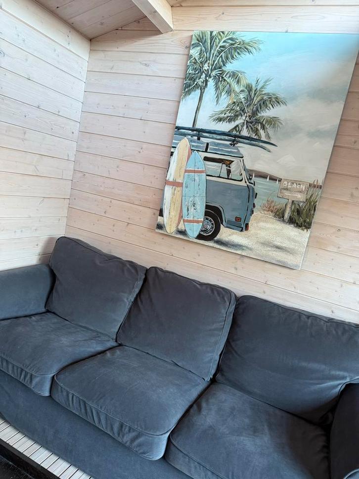 Ivm emigratie, nu weg IKEA Ektorp 3-zitsbank - Antraciet, Huis en Inrichting, Banken | Bankstellen, Gebruikt, Rechte bank, Driepersoons