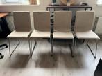 4 Eettafel Stoelen - Stof & Metaal, Huis en Inrichting, Stoelen, Ophalen, Gebruikt, Overige kleuren, Vier