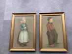 2 Schilderijtjes Vissersmeisje/Jongen, Ophalen